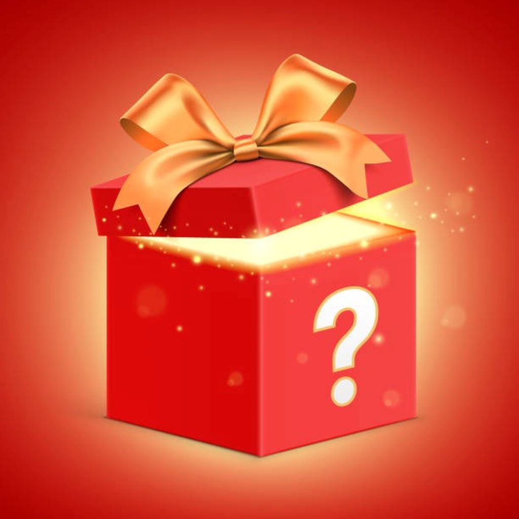 A wrapped gift box with a question mark over it, symbolizing the unknown intention behind a gift