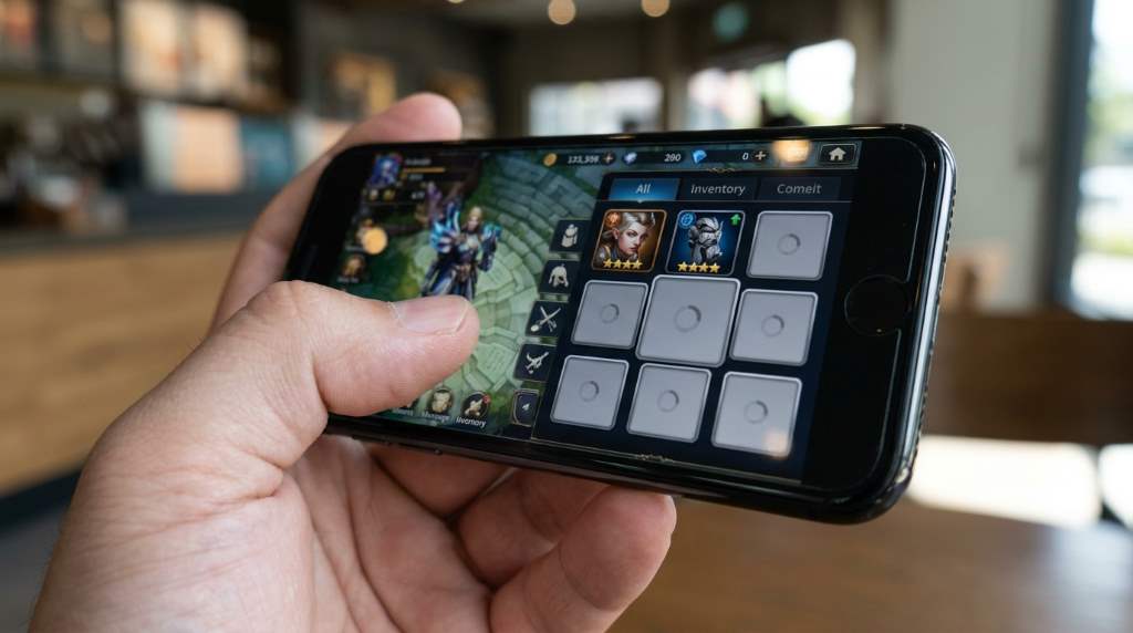 Phone displaying missing game textures during online gaming