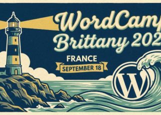 WordCamp Brittany 2026 event poster with September 18 date in France