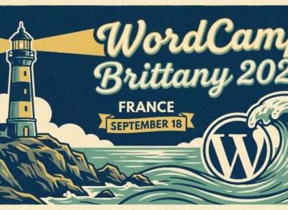 WordCamp Brittany 2026 event poster with September 18 date in France