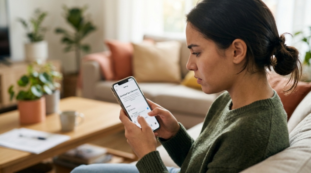 User accessing Instagram settings to recover deleted conversations and restore lost messages