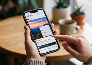 User saving an Instagram image on a smartphone using a simple download method